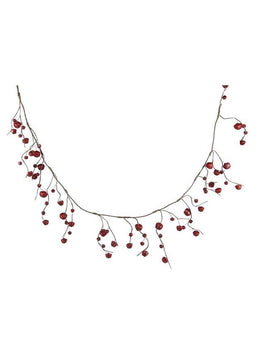 ITEM XC428850 - 5 FOOT LONG ANTIQUE RED JINGLE BELLS GARLAND
