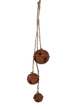 ITEM XC428930 - 18"L RUST JINGLE BELL CLUSTER ORNAMENT